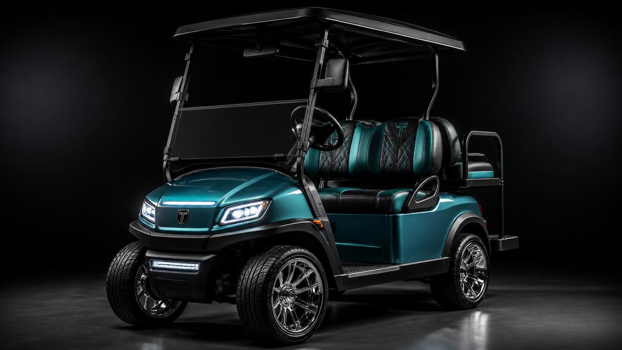A Catch the Cart golf cart available for rental